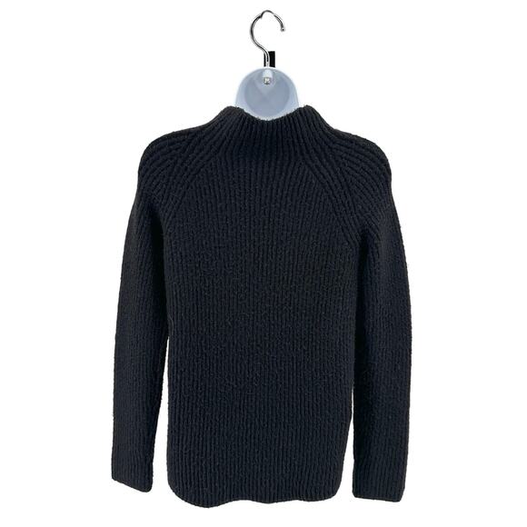 Madewell Pullover Sweater WMNS XS Black Mock Neck Ribbed Knit Long Sleeve Winter - Picture 4 of 6